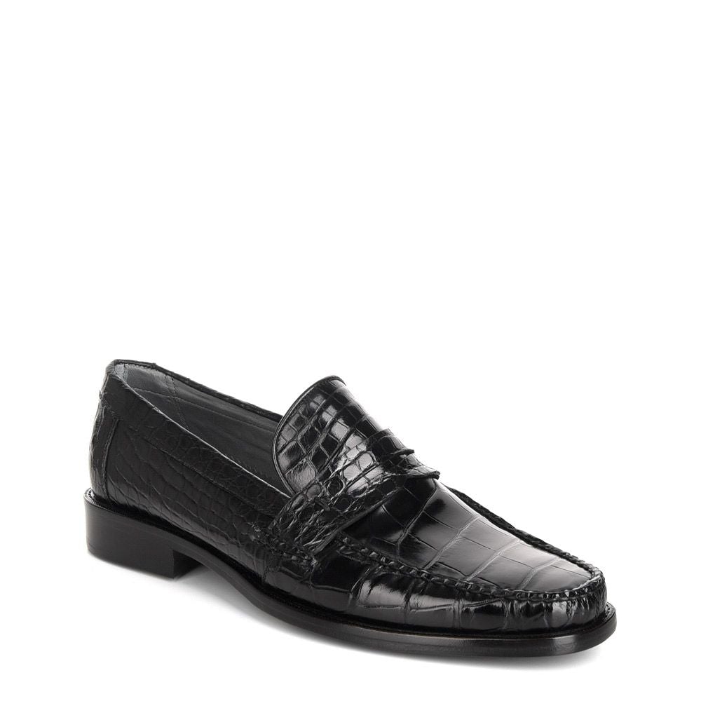 R46LPLP - Cuadra black casual dress alligator loafer moccasin for men-Kuet.us
