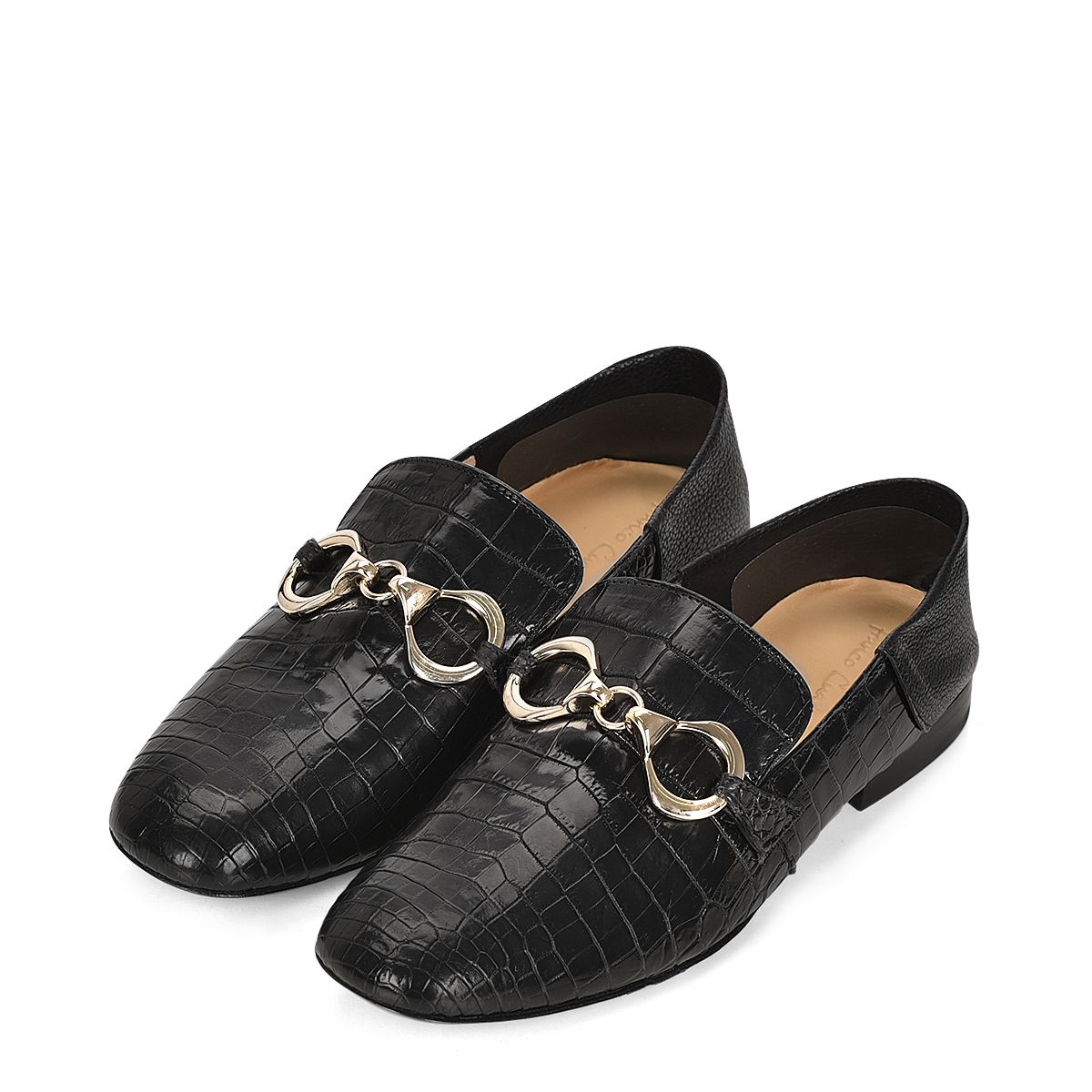 S33NPNP - Cuadra black dress casual nile crocodile bit loafer for women-FRANCO CUADRA-Kuet-Cuadra-Boots