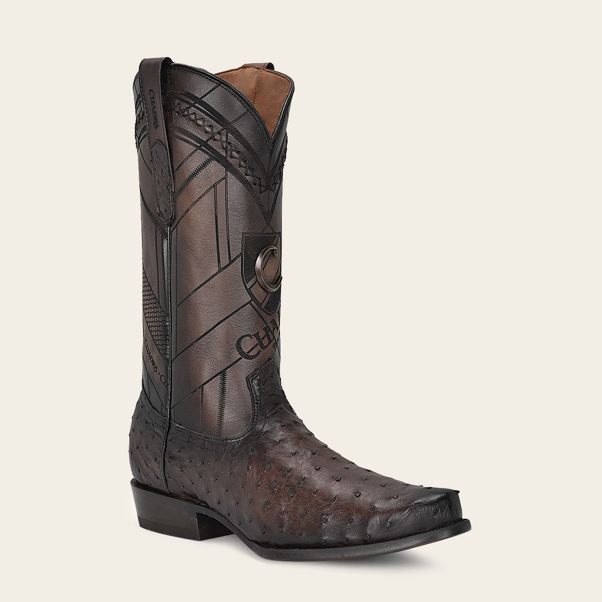 S42FA1 - Cuadra brown dress cowboy ostrich leather boots for men