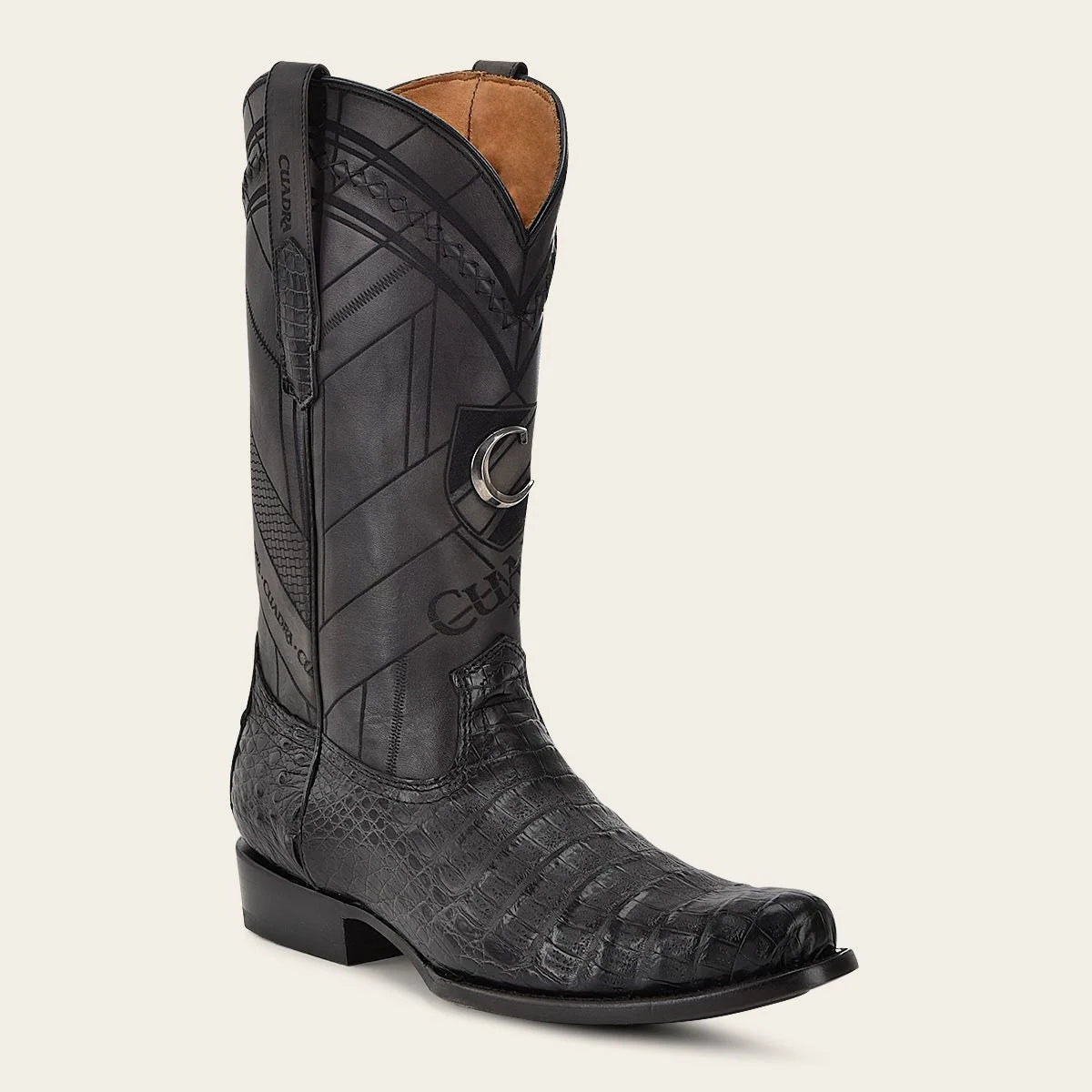 S42FFY - Cuadra black dress cowboy caiman boots for men