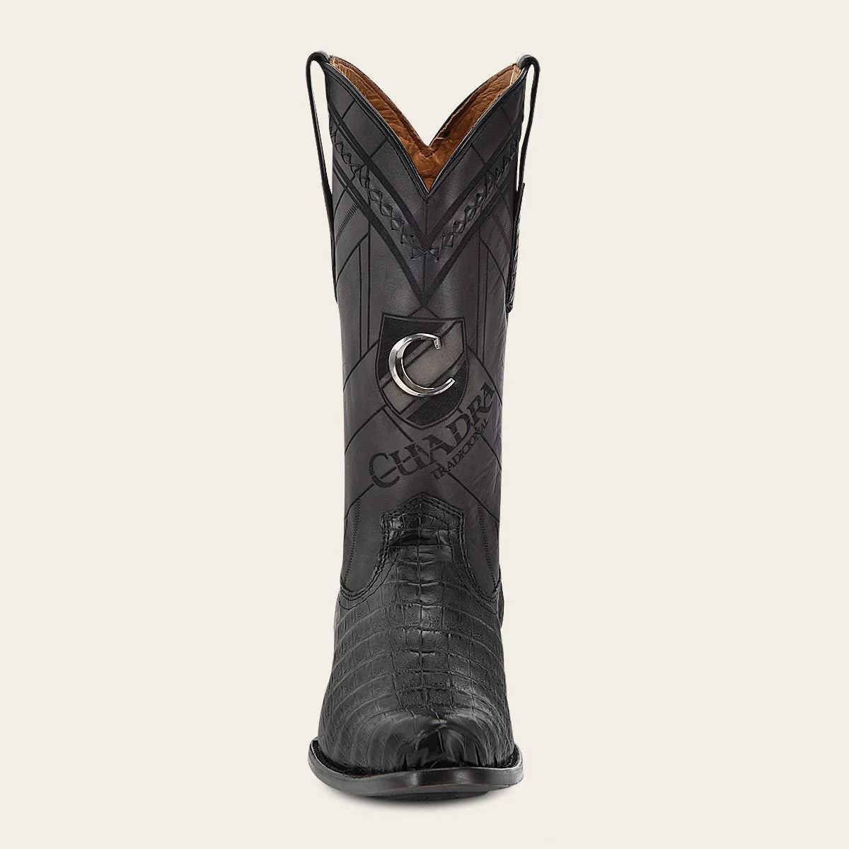 S42FFY - Cuadra black dress cowboy caiman boots for men