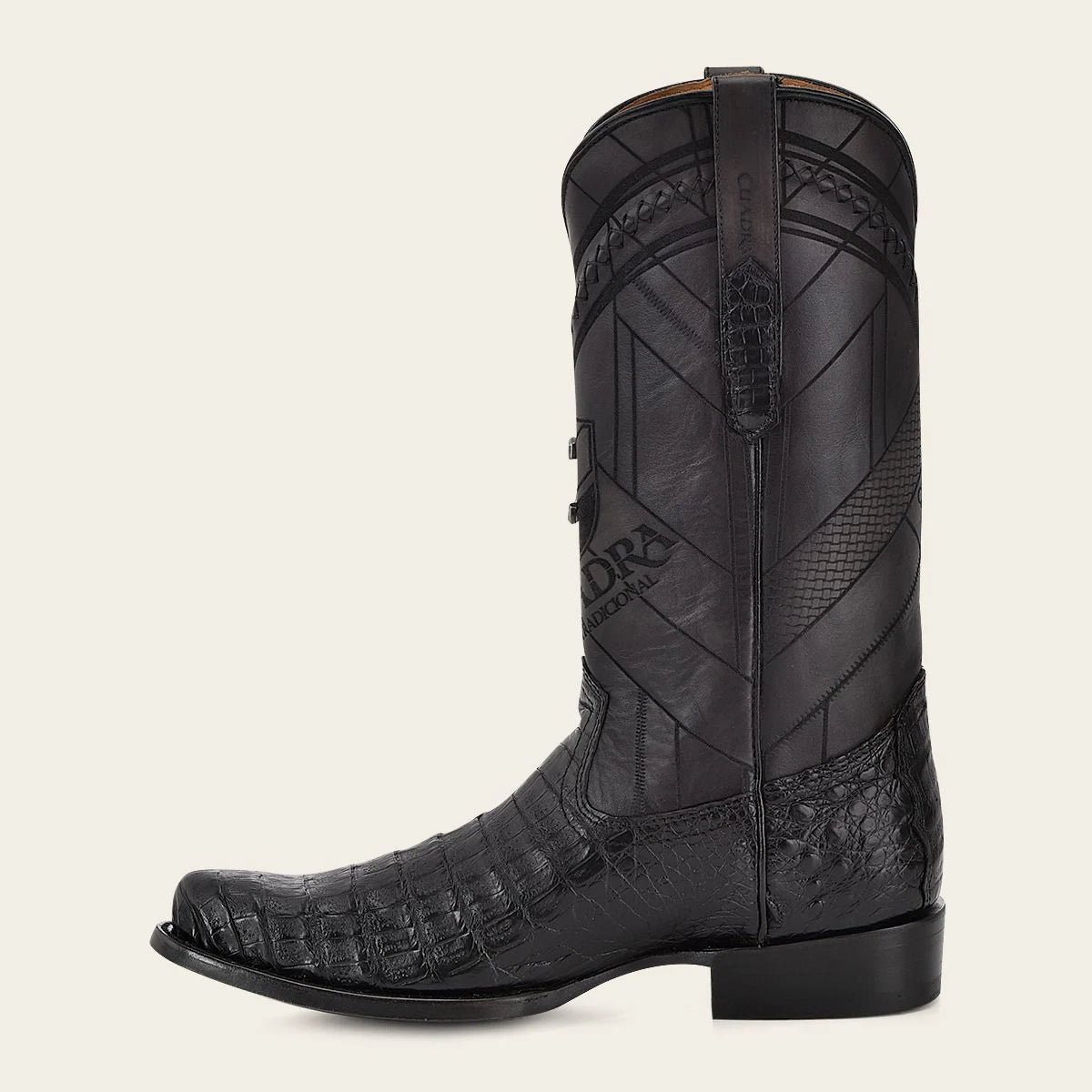 S42FFY - Cuadra black dress cowboy caiman boots for men