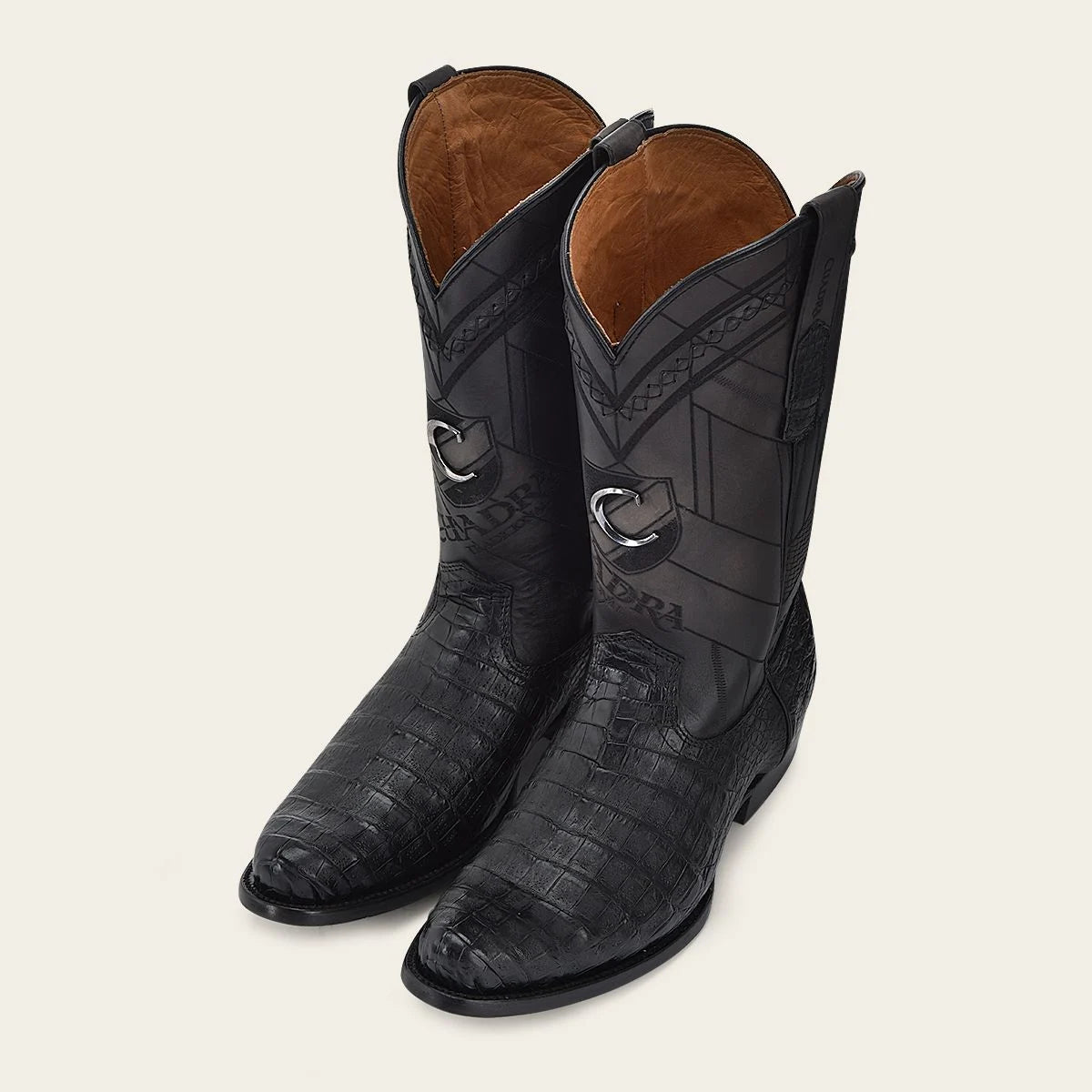 S42FFY - Cuadra black dress cowboy caiman boots for men