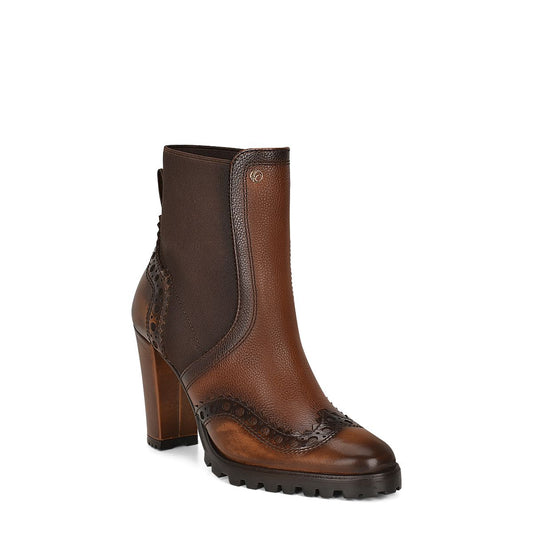 T33VURS -Franco Cuadra brown western cowgirl ankle boots for woman-Kuet.us