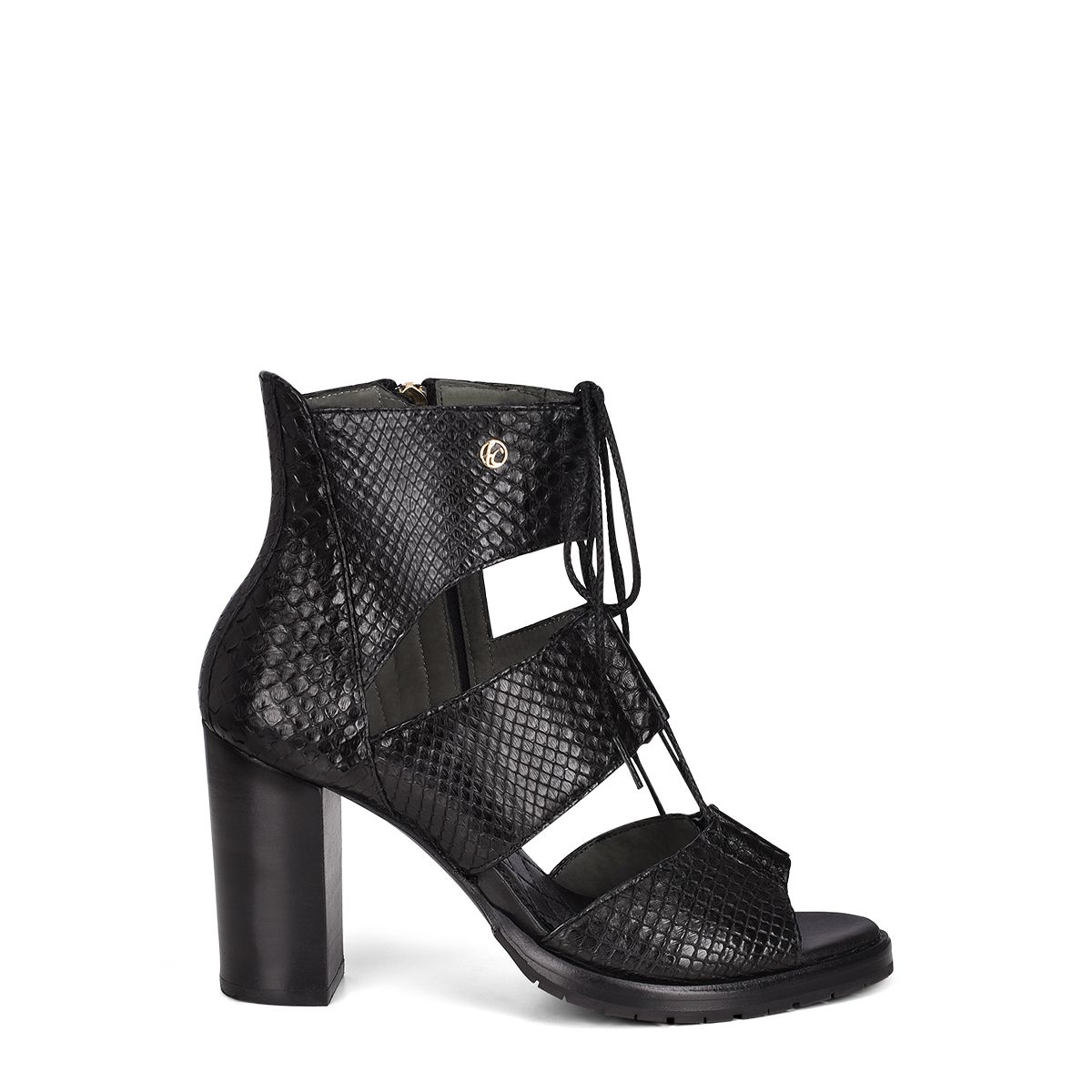 3A3PMPM - Cuadra Black Casual Fashion Phyton Bondage Boots for Women