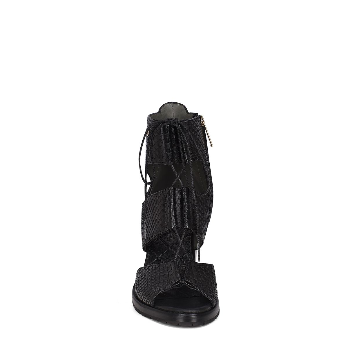 3A3PMPM - Cuadra Black Casual Fashion Phyton Bondage Boots for Women