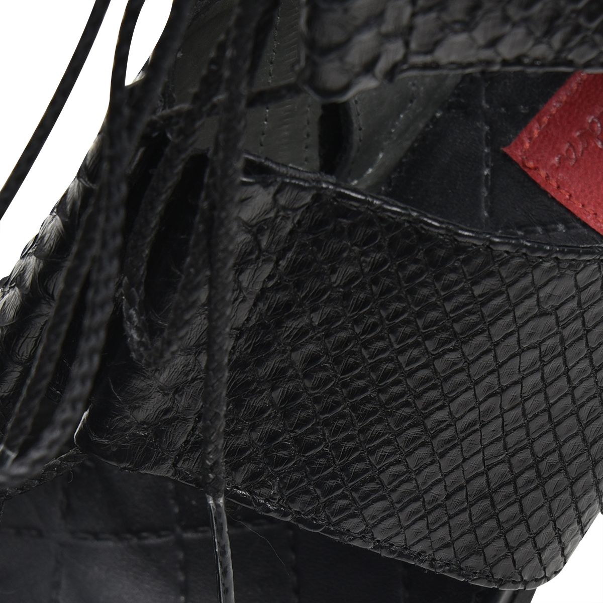 3A3PMPM - Cuadra Black Casual Fashion Phyton Bondage Boots for Women