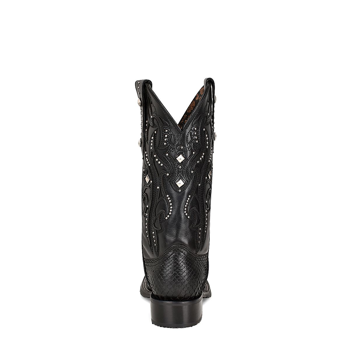 4M04PM - Cuadra black western fashion phyton leather rodeo boot for woman
