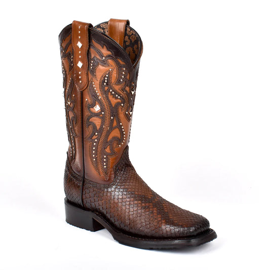 4M04PH - Cuadra vegetable western phyton boot for woman