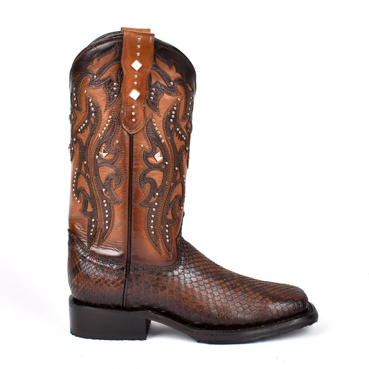 4M04PH - Cuadra vegetable western phyton boot for woman
