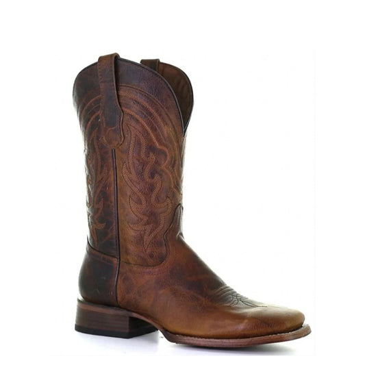 L5733 - Circle G brown western cowboy leather boots for men