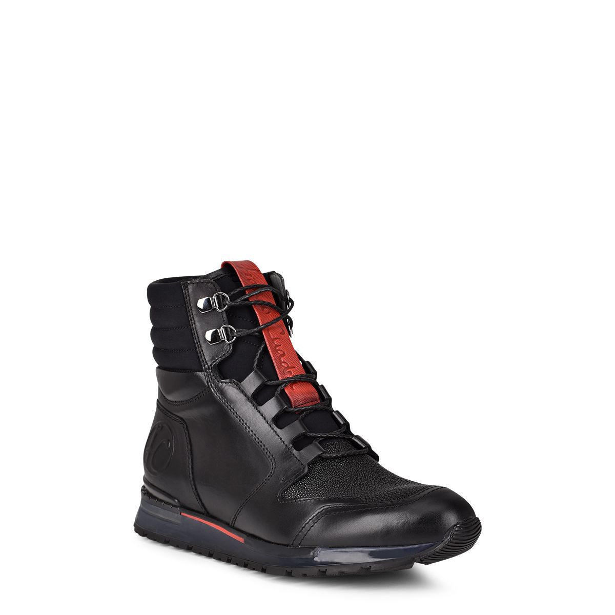 N48MTTS - Cuadra black caiman leather sneaker boots for men