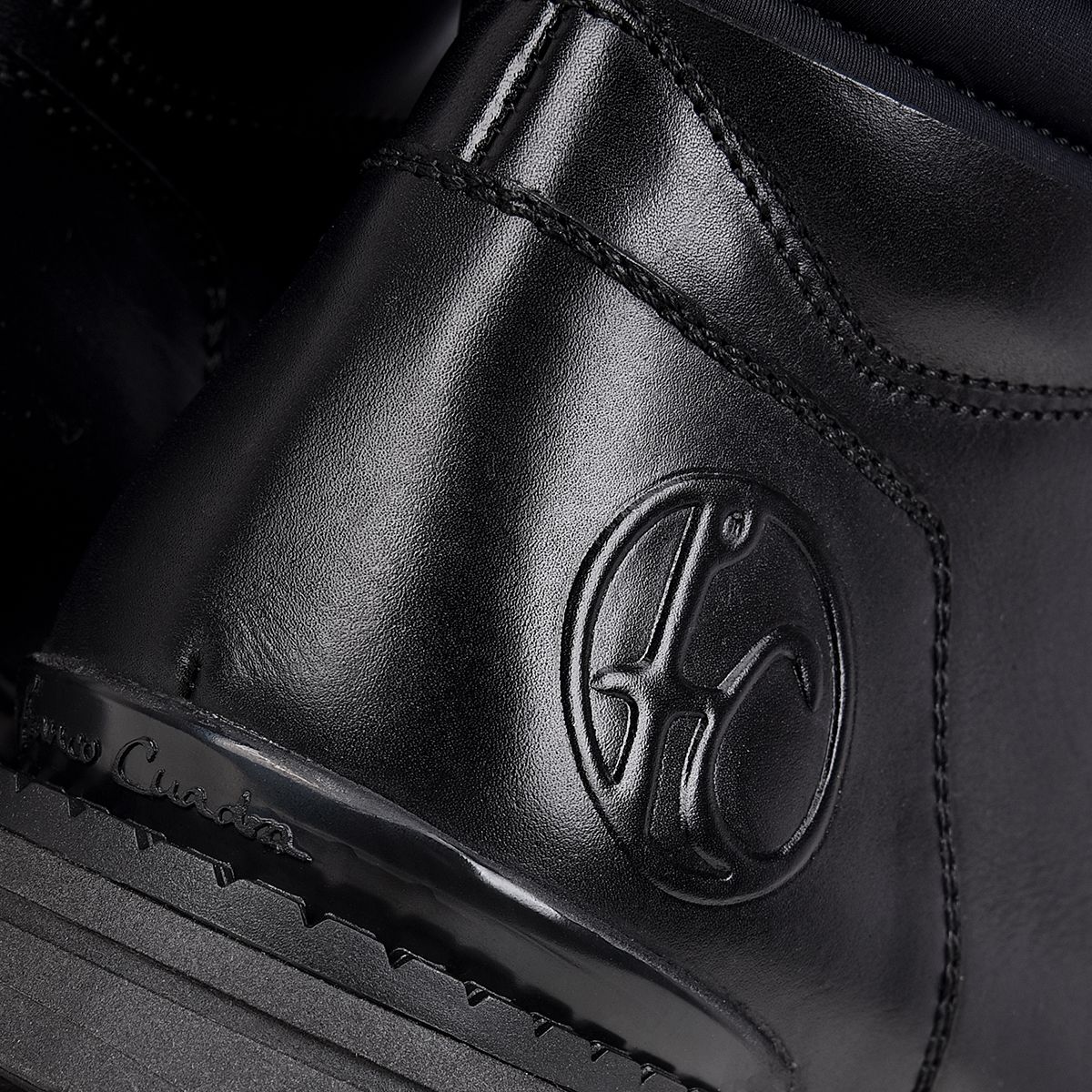N48MTTS - Cuadra black caiman leather sneaker boots for men