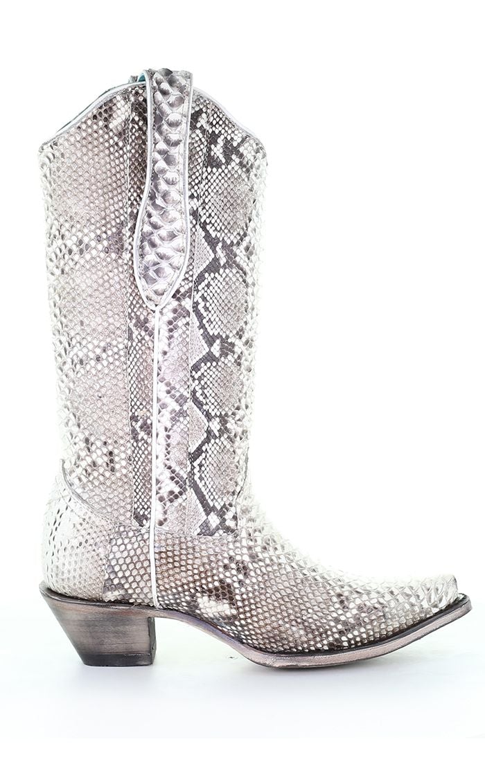 A3798 - Corral western cowboy python snip boots for women-Kuet.us