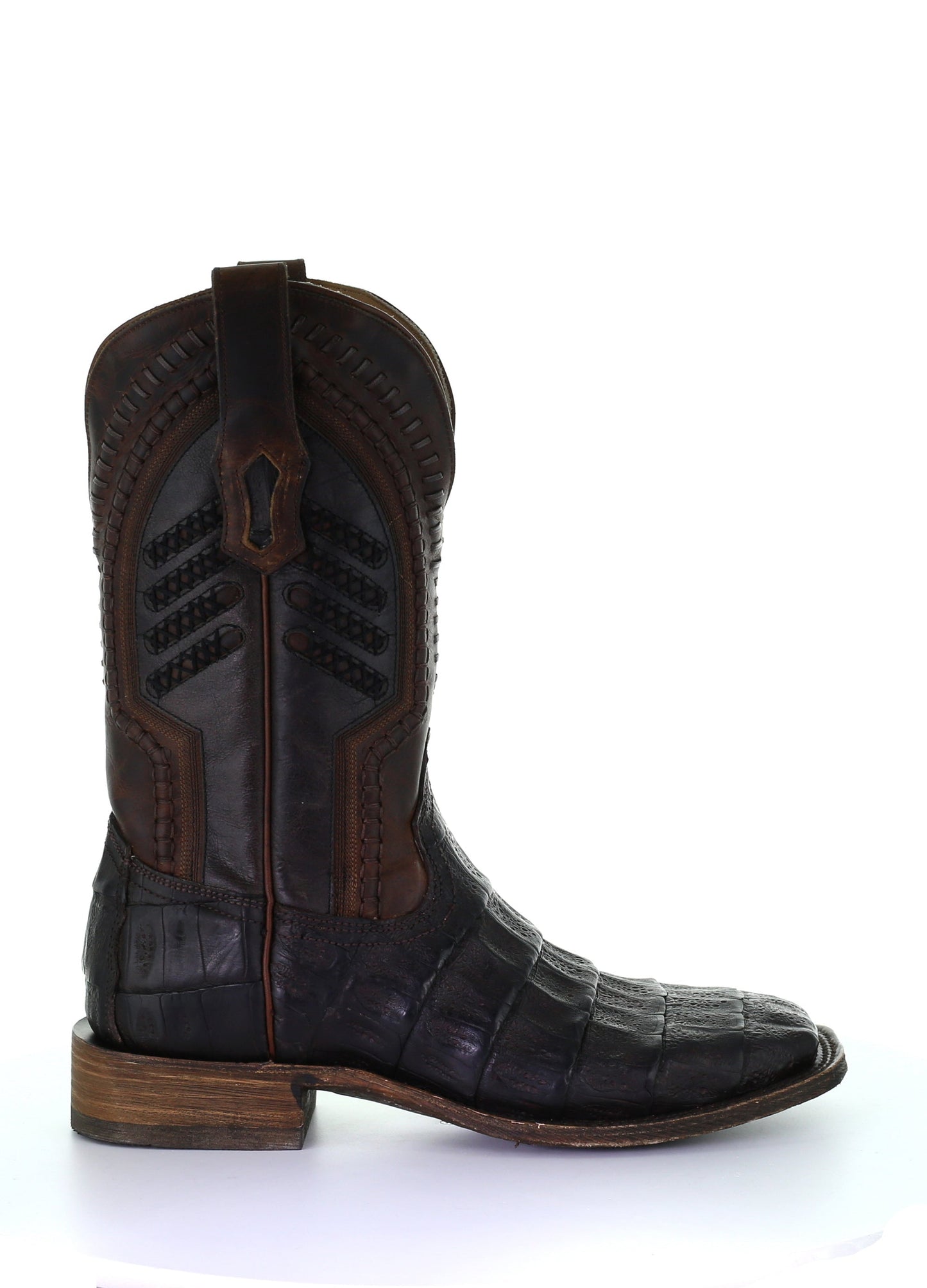 A3878 - Corral brown western cowboy caiman boots for men-Kuet.us
