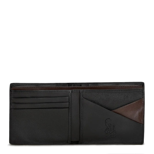 BC000FL - Cuadra Black Casual Fashion Caiman Bi Fold Wallet for Men