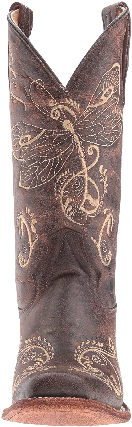 L5079 - Circle G brown roper western leather boots for women-BOOTS-kuet