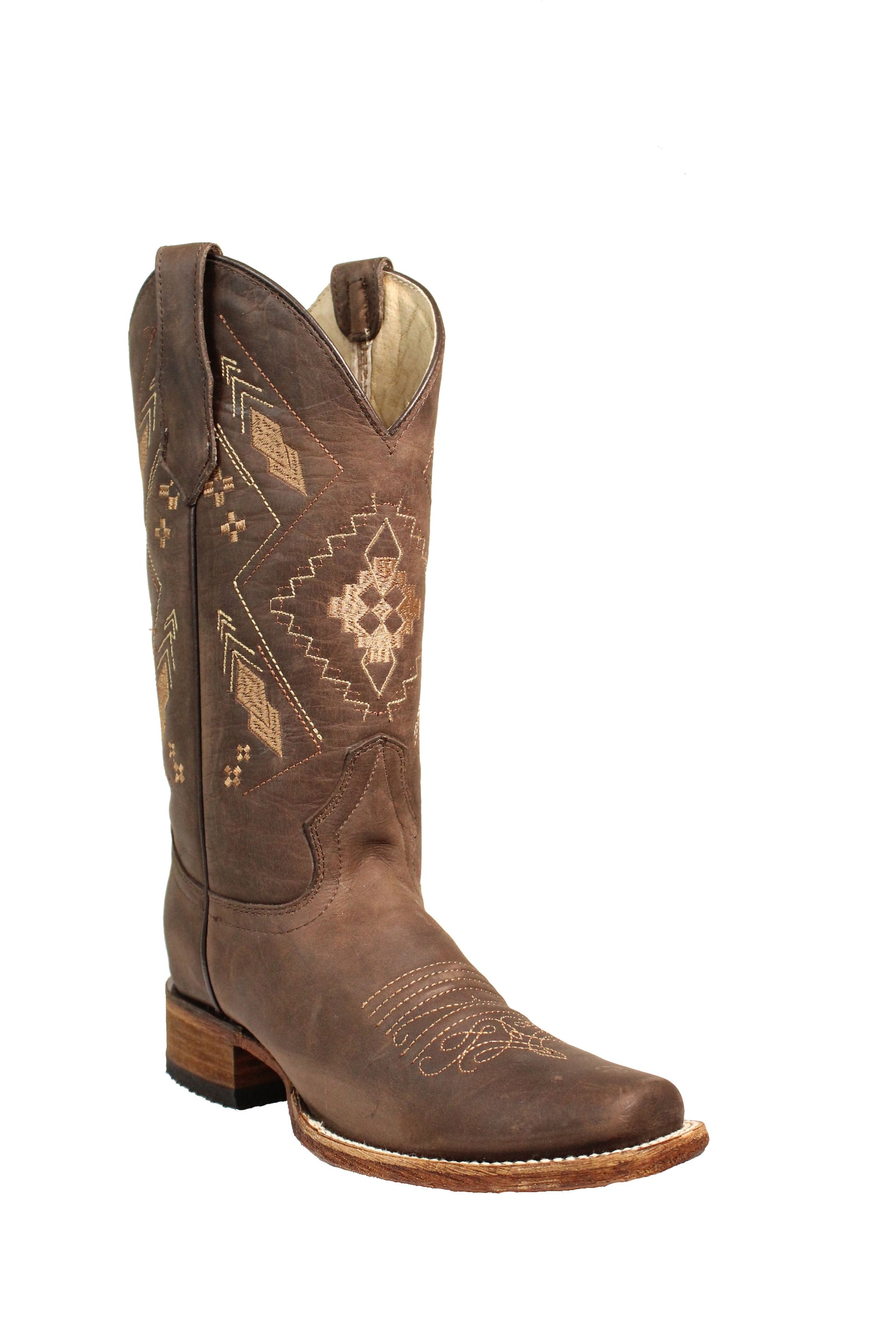 L5291 - Corral chocolate rodeo cowgirl leather boots for women-Kuet.us