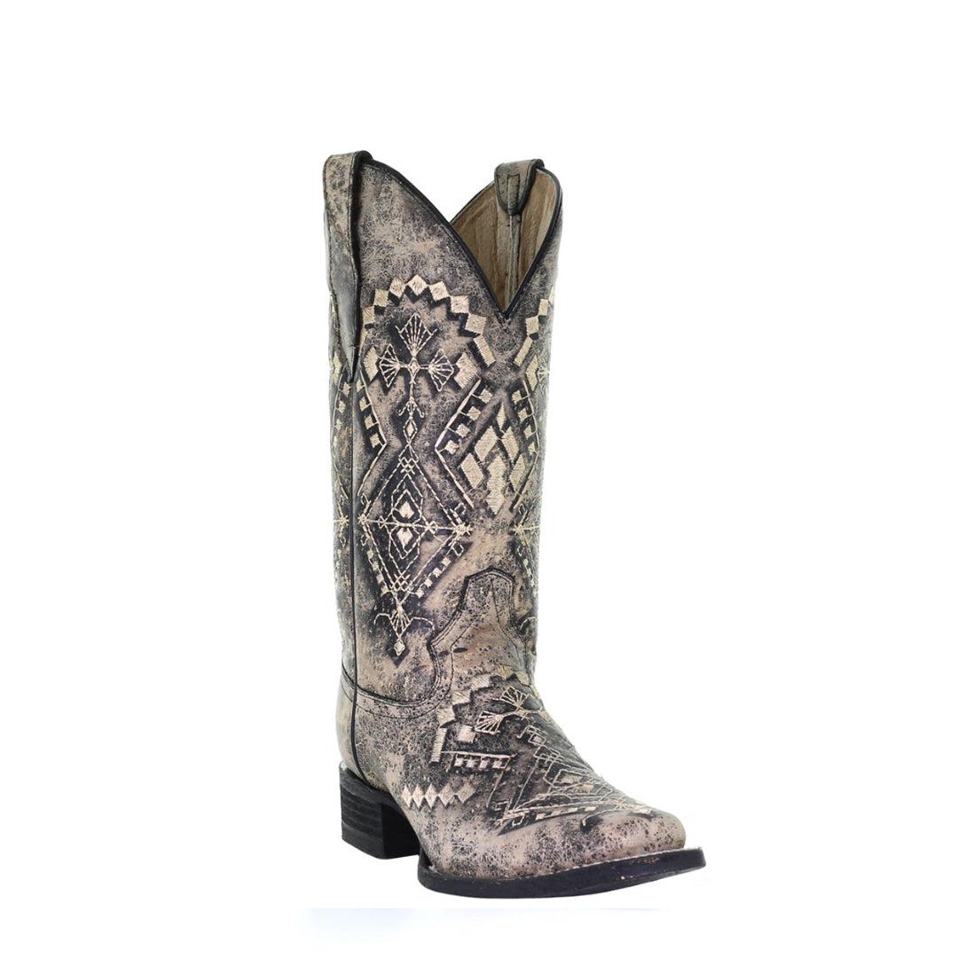 L5525 - Circle G sand western cowgirl leather boots for women-BOOTS-kuet