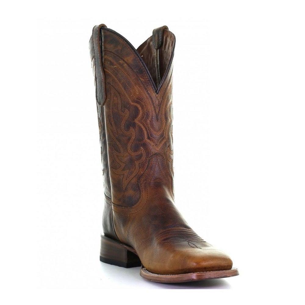L5733 - Circle G brown roper western leather boots for men-Kuet