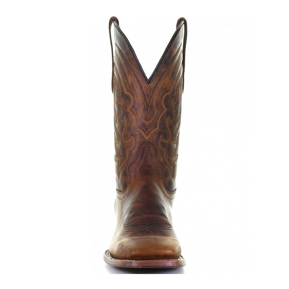 L5733 - Circle G brown roper western leather boots for men-Kuet