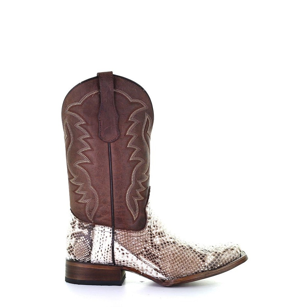 L5740 - Corral natural western roper python boots for men-Kuet.us