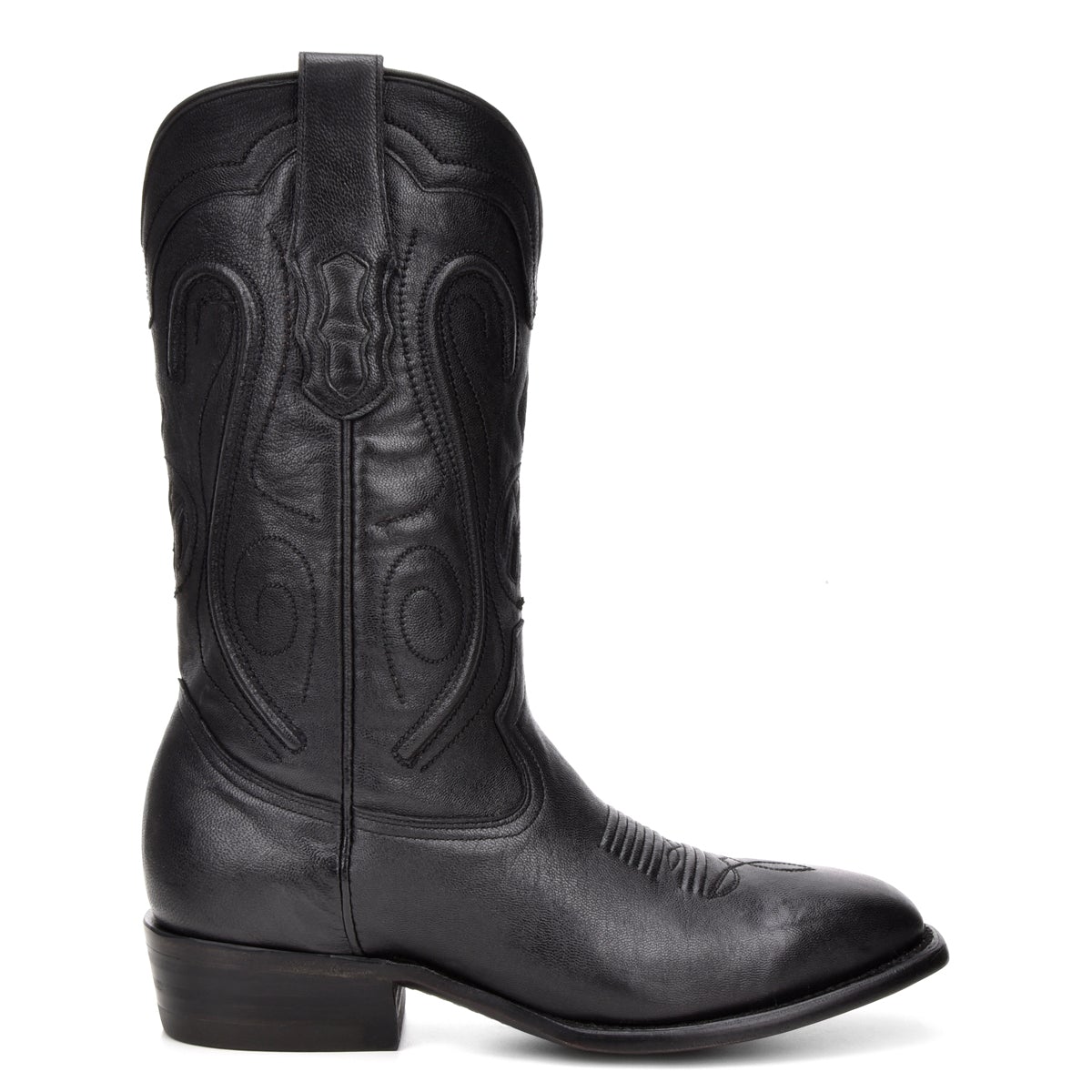 M2136 - Montana black dress cowboy cowhide boots for men-Kuet.us