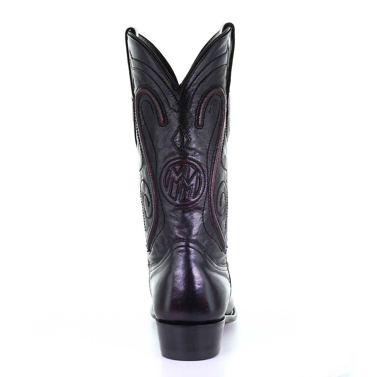 M2137 - Montana black cherry traditional cowboy cowhide leather boots for men-Kuet.us
