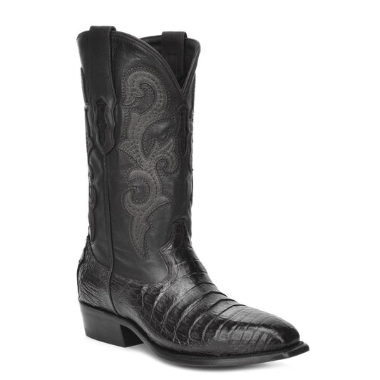 M2145 - Montana black dress cowboy caiman boots for men-Kuet.us